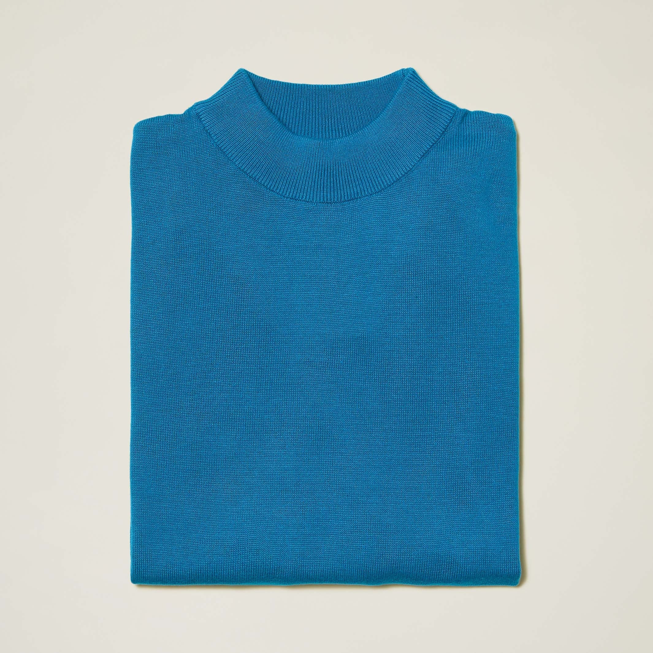 Mock Neck Sweater color True Blue