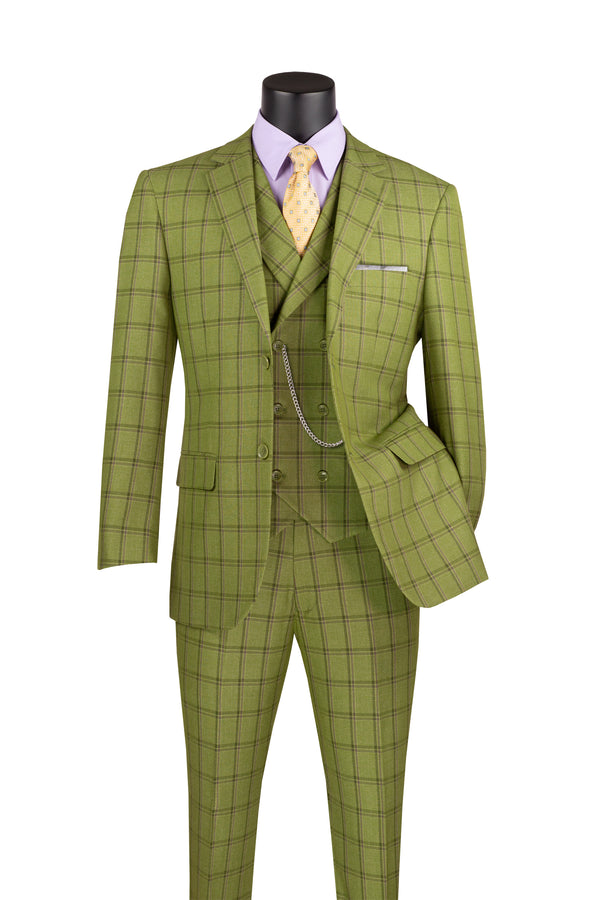 Moss Green WIndowpane Suit