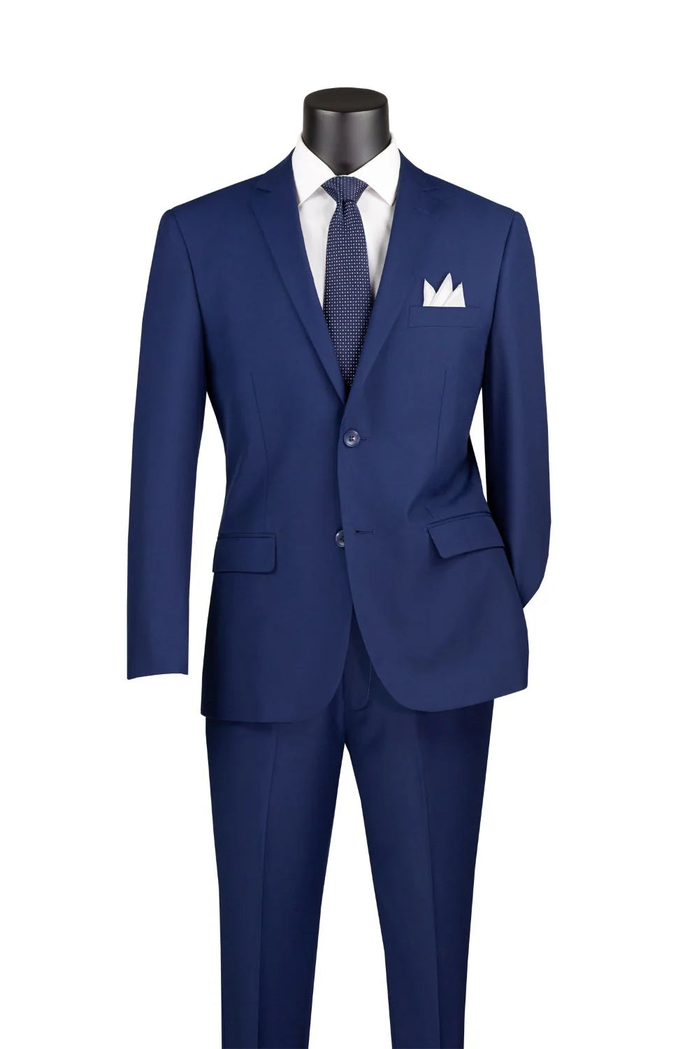 Oslo Collection - Slim Fit 2 Piece Suit Color Patriot Blue