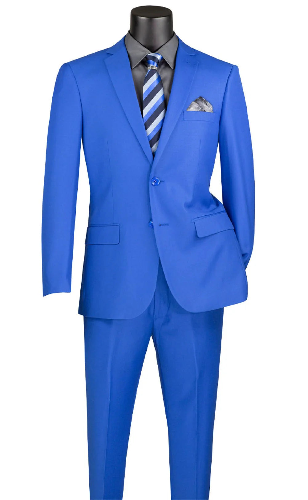 Oslo Collection - Slim Fit 2 Piece Suit Color Royal Blue