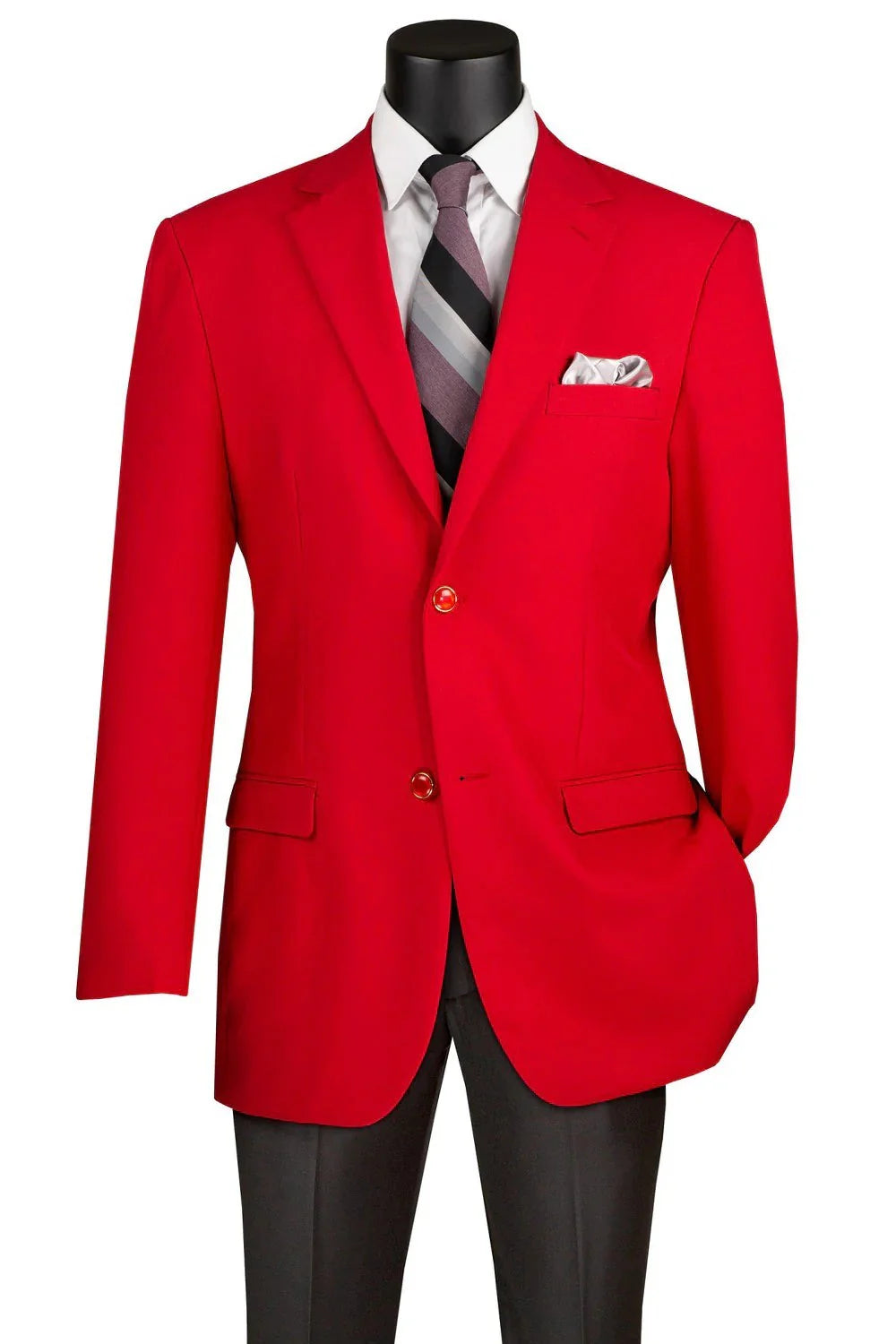 Men’s Red Regular Fit Blazer – Timeless Single-Breasted Design