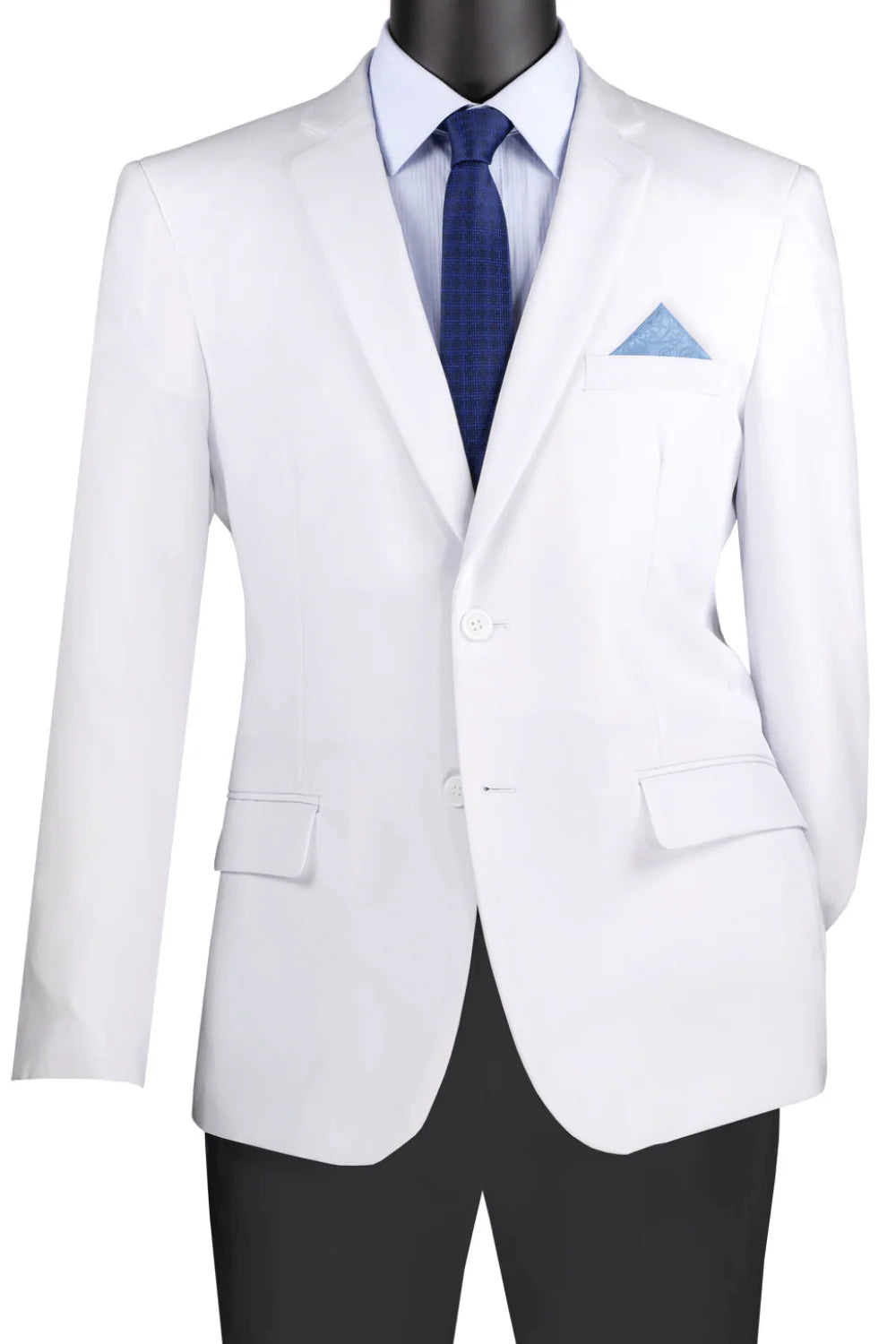 Men’s White Regular Fit Blazer – Timeless Single-Breasted Design