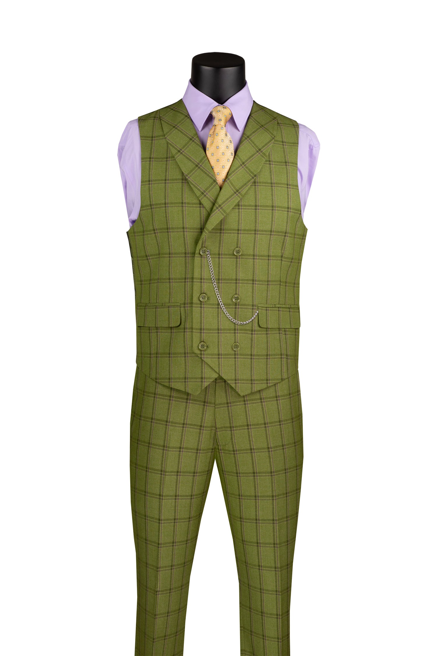 Moss Green WIndowpane Suit