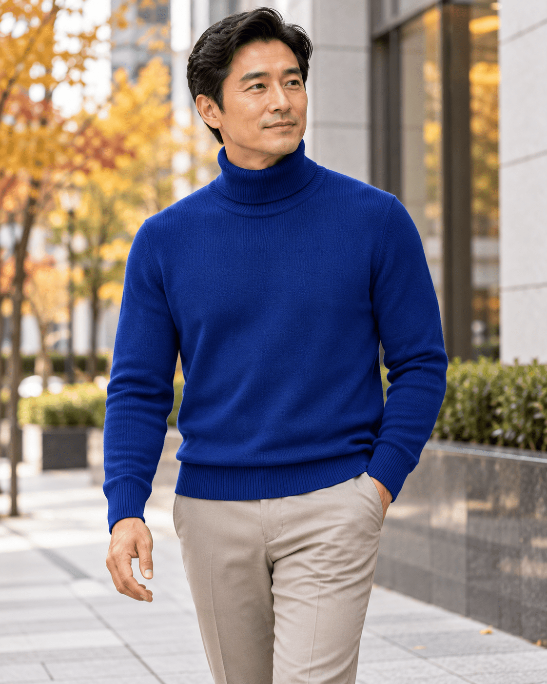Men's Turtleneck Sweater color Amethyst - Upscale Men's Fashion