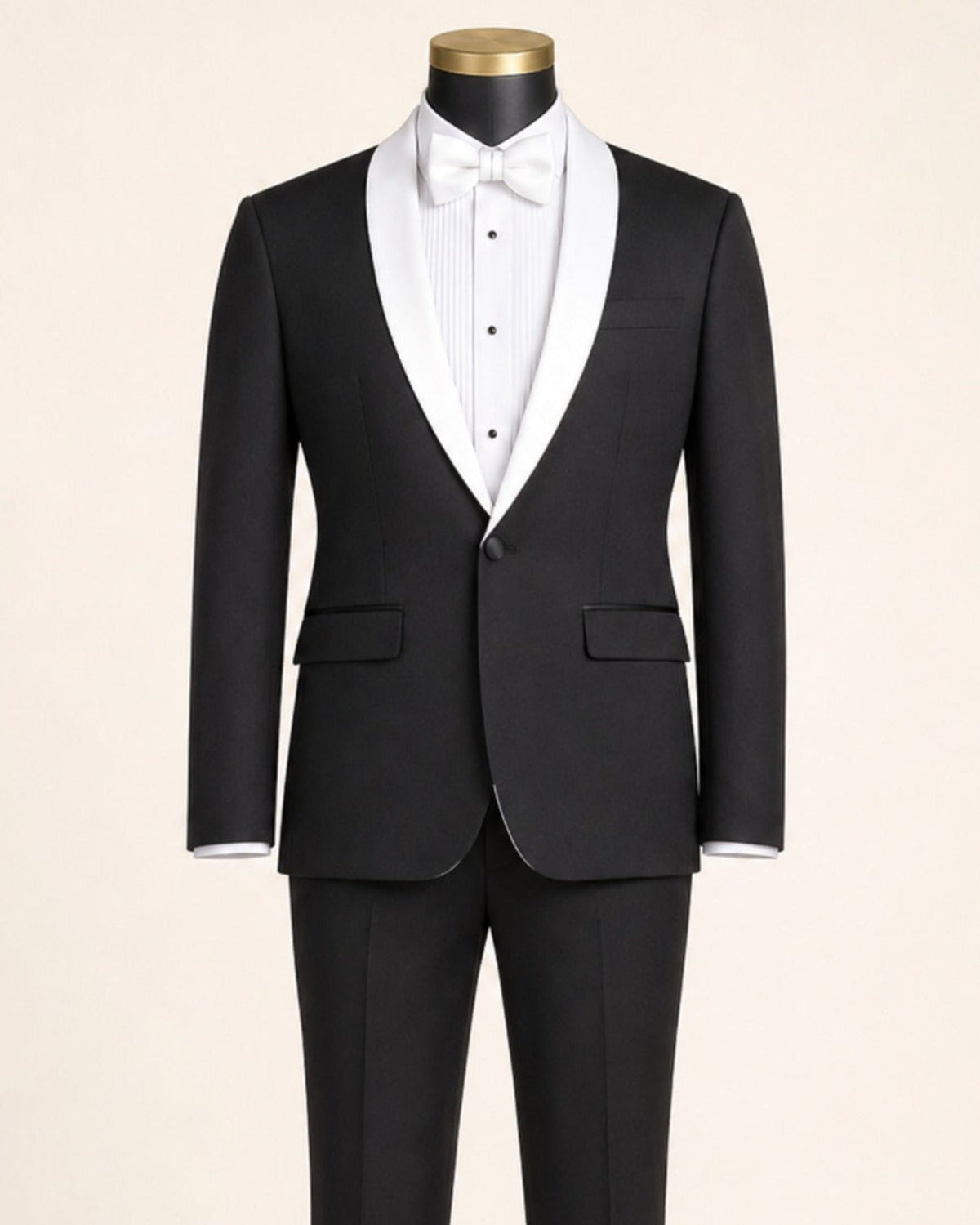 Men's Black Slim Fit 2-Piece Shawl Lapel Tuxedo – Aurelio Collection - Upscale Men's Fashion