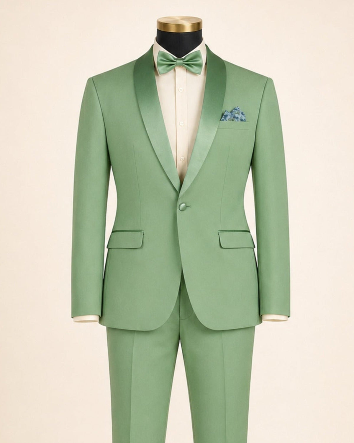 Men's Sage Green Slim Fit 2-Piece Shawl Lapel Tuxedo – Aurelio Collection - Upscale Men's Fashion