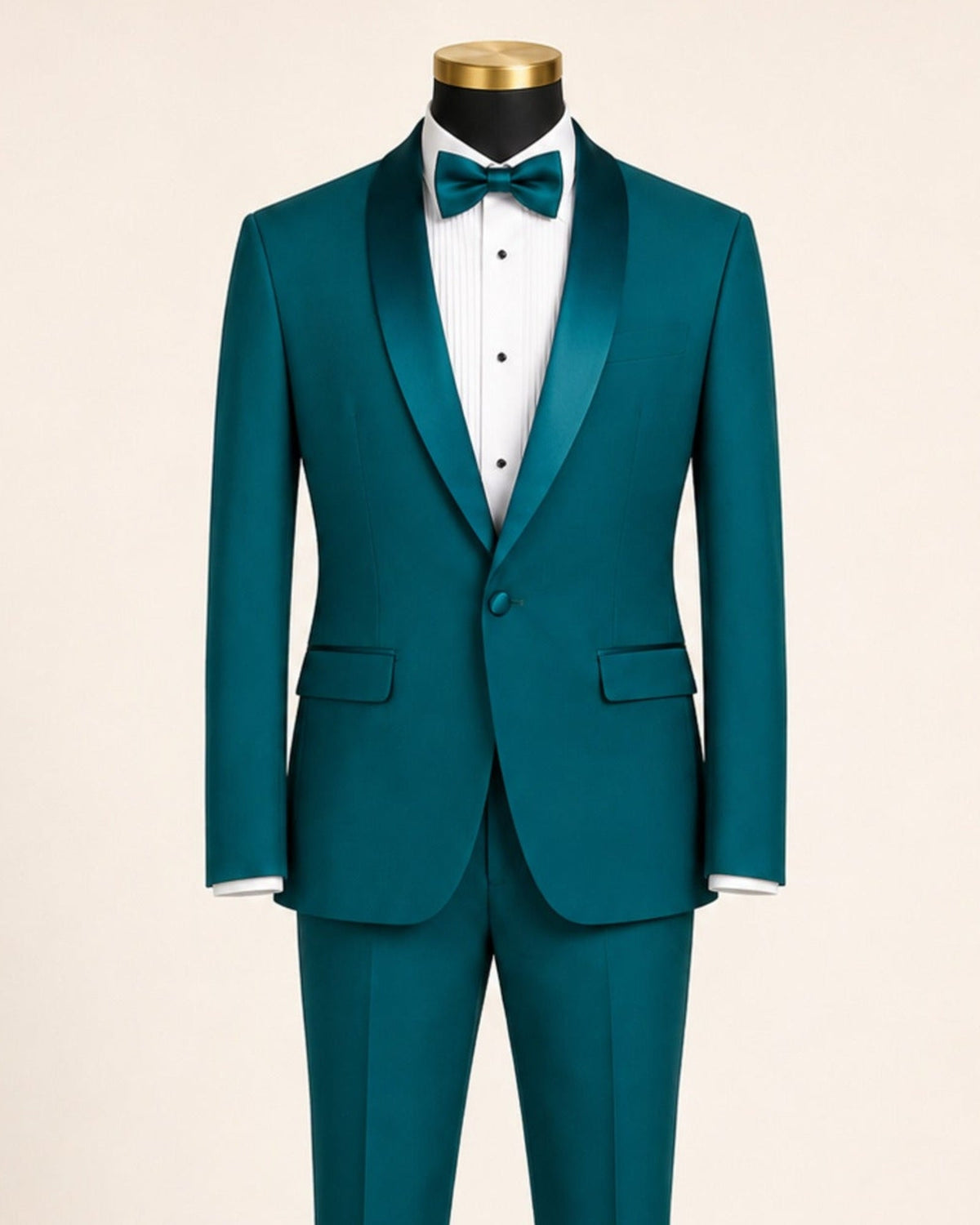 Men's Teal Slim Fit 2-Piece Shawl Lapel Tuxedo – Aurelio Collection - Upscale Men's Fashion