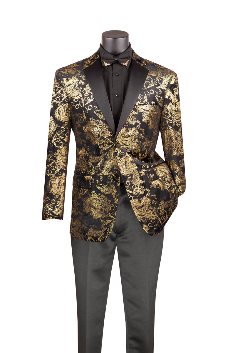 Black & Gold Velvet Dinner Jacket – Monarch Collection