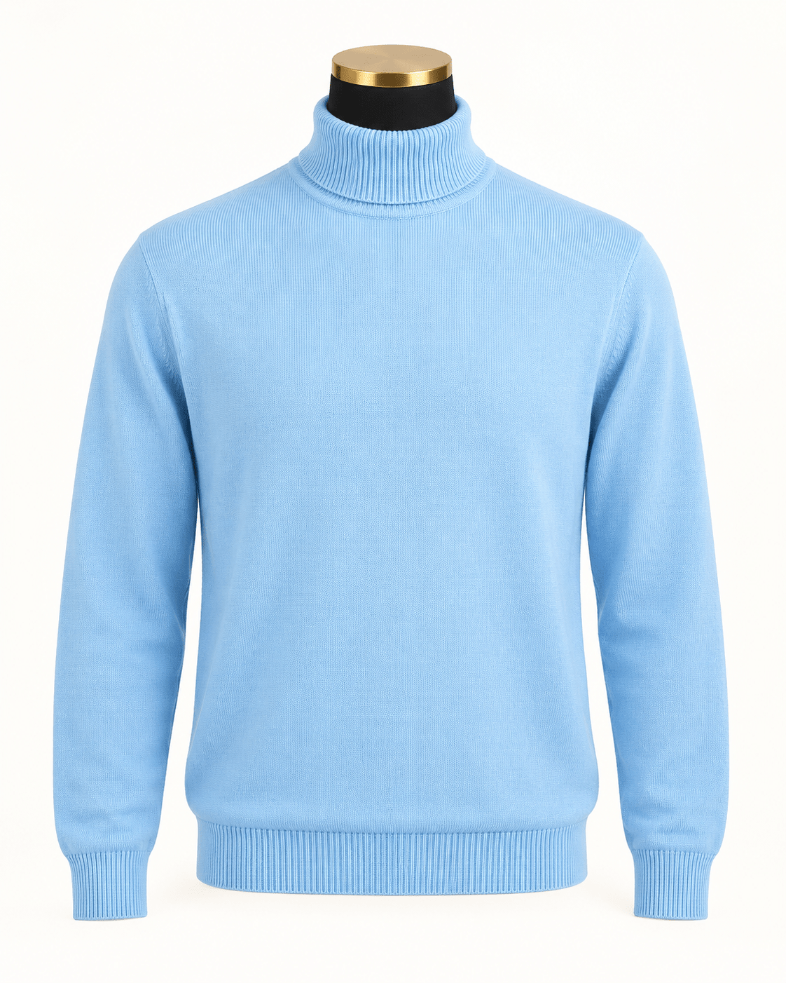 Men's Turtleneck Sweater color Blue Mist - Upscale Men's Fashion