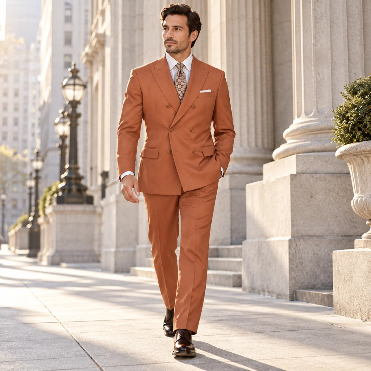 Amber Capri Collection suit – morning business lifestyle