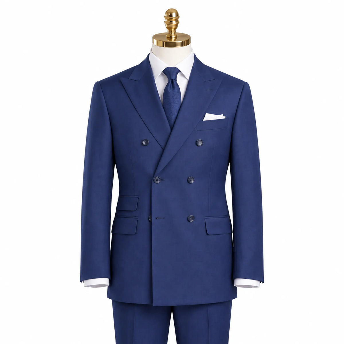 Patriot Blue Double-Breasted Regular Fit Suit – Capri Collection - Upscale Men's Fashion