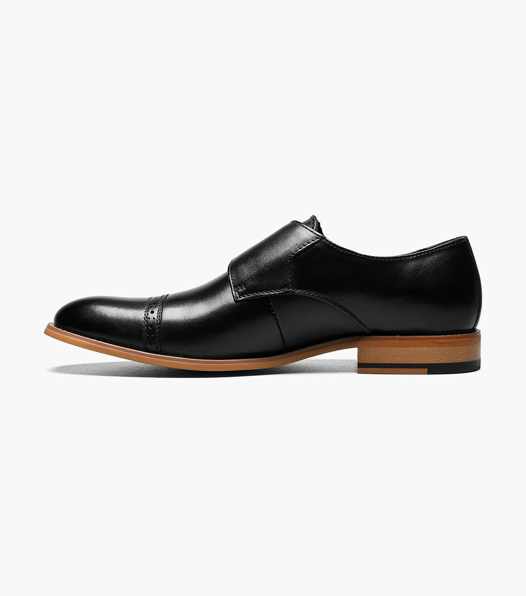 Desmond Cap Toe Monk Strap Dress Shoe – Black - Upscale Men's Fashion
