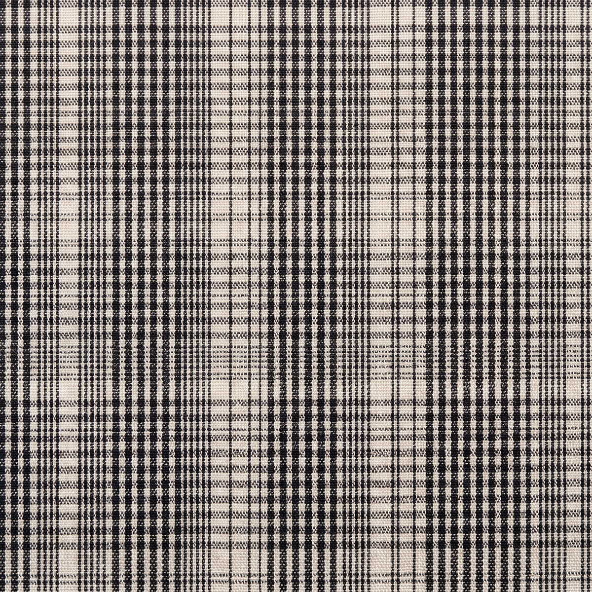 black plaid dress shirt fabric swatch close-up