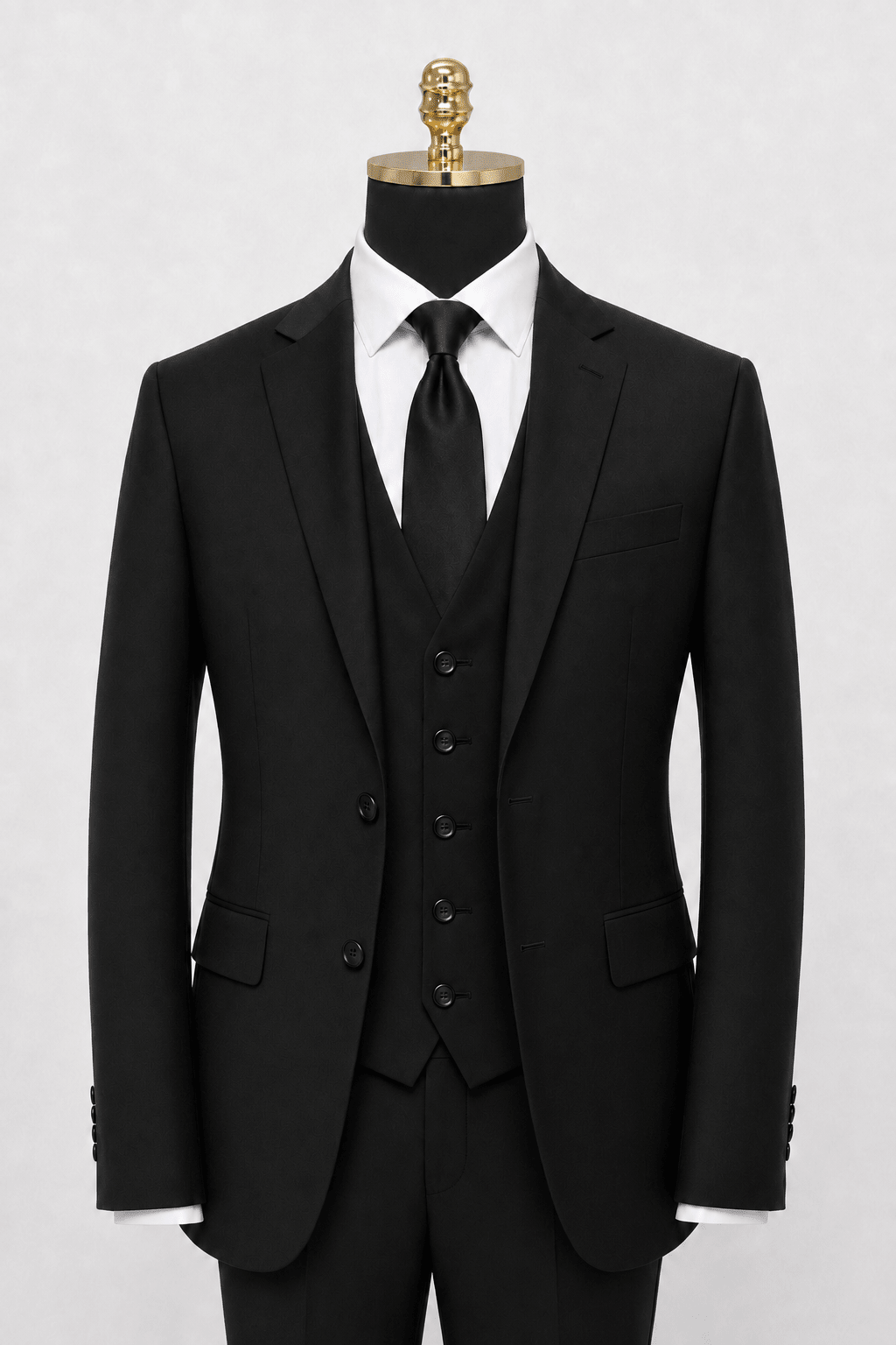 Men's Black modern fit Ferera suit vest