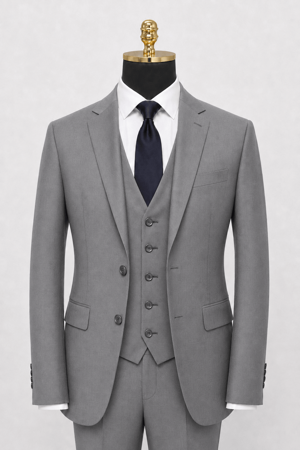 Men's Light Gray modern fit Ferera suit vest