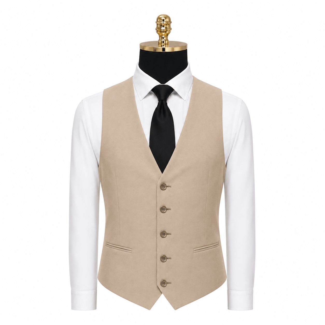 Ferera Collection Men's Tan Modern Fit Suit Vest - Upscale Men's Fashion
