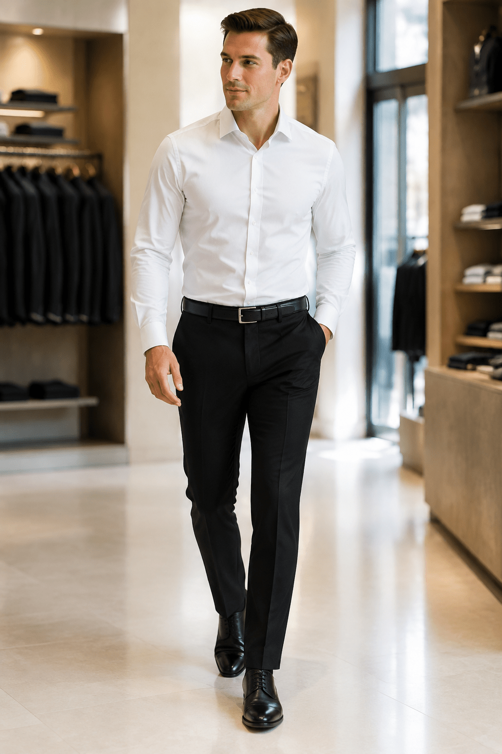 Ferera Collection Men's Black Slim Fit Suit Pants - Upscale Men's Fashion