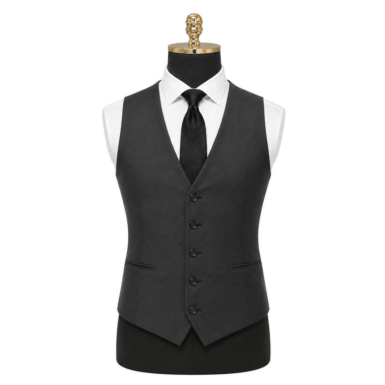 Ferera Collection Men's Dark Gray Slim Fit Suit Vest - Upscale Men's Fashion