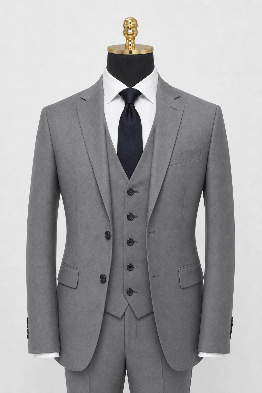 Men's Light Gray slim fit Ferera suit vest
