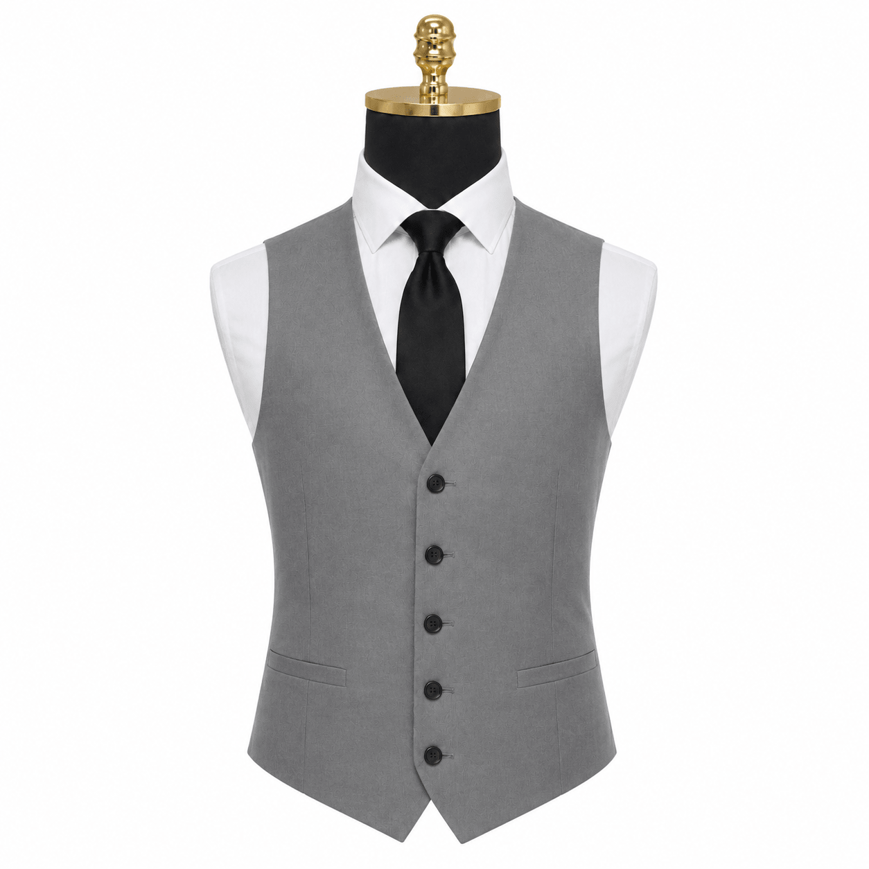 Ferera Collection Men's Light Gray Slim Fit Suit Vest - Upscale Men's Fashion