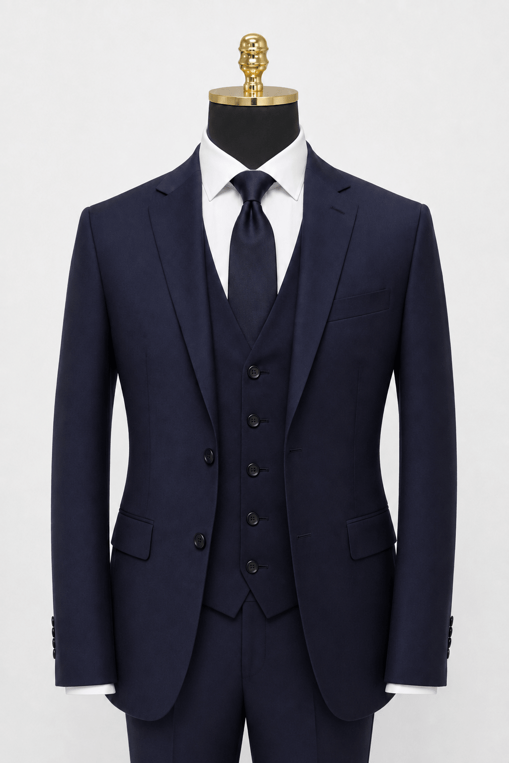 Men's Navy slim fit Ferera suit vest