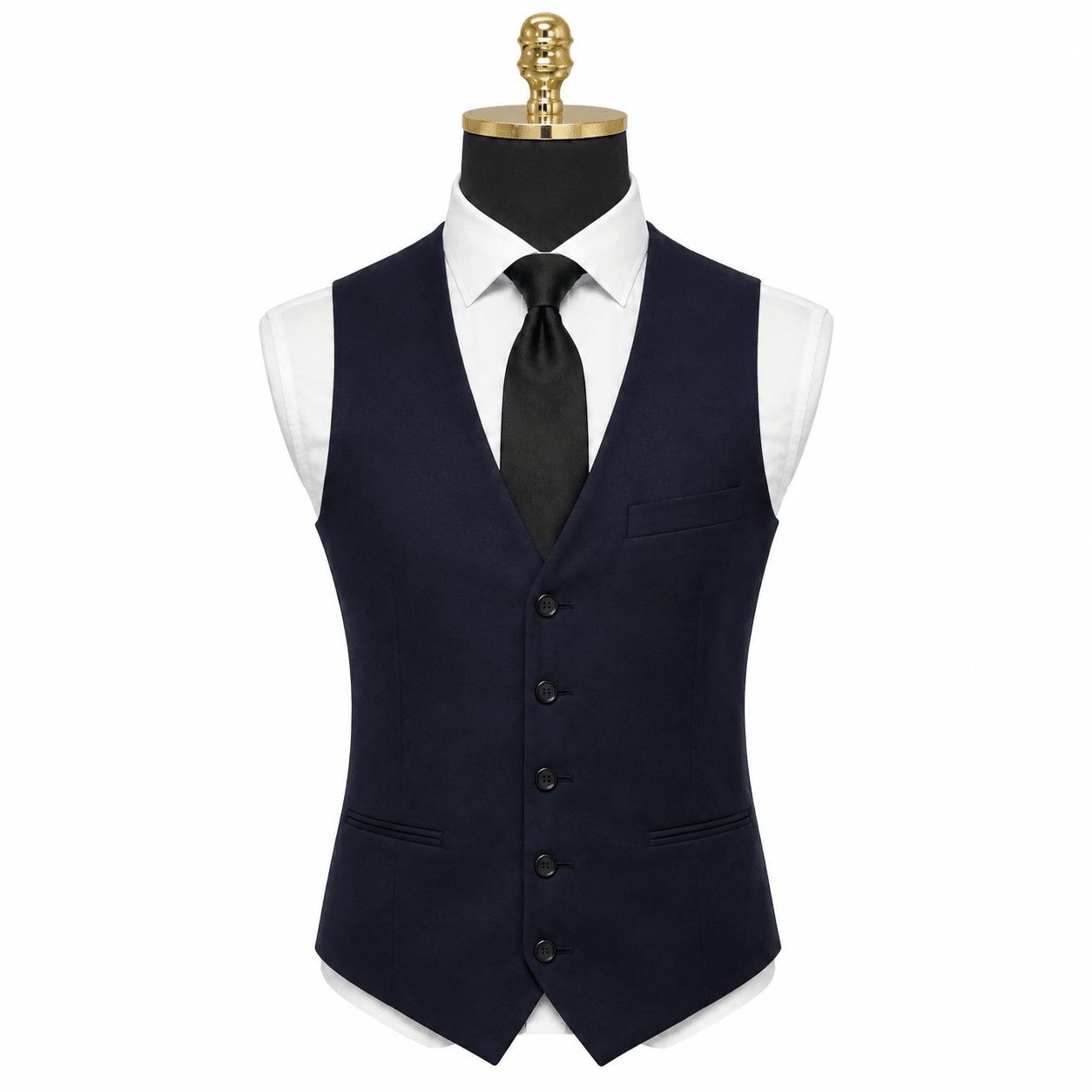 Ferera Collection Men's Navy Slim Fit Suit Vest - Upscale Men's Fashion