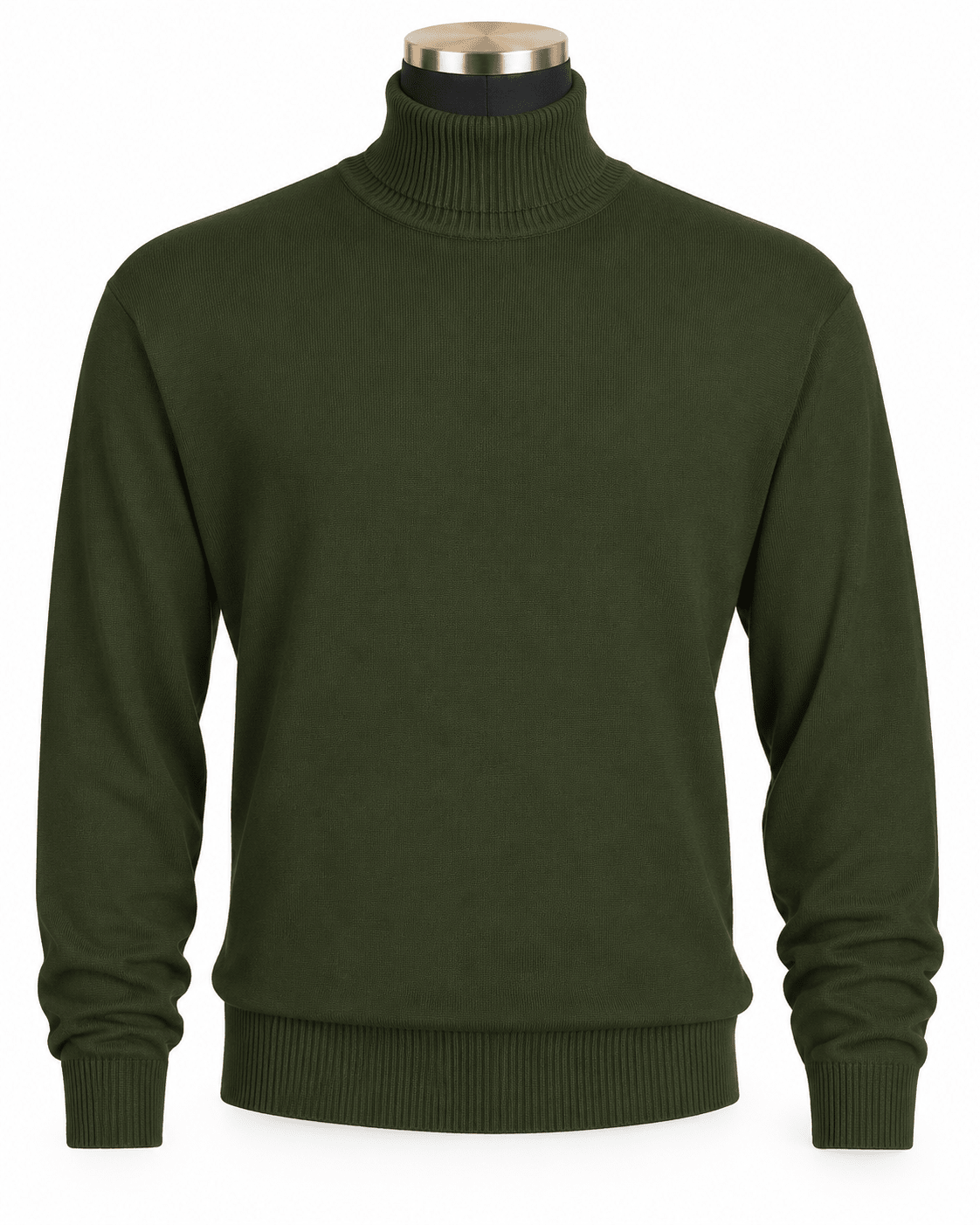 Men's Turtleneck Sweater color Forest Green - Upscale Men's Fashion