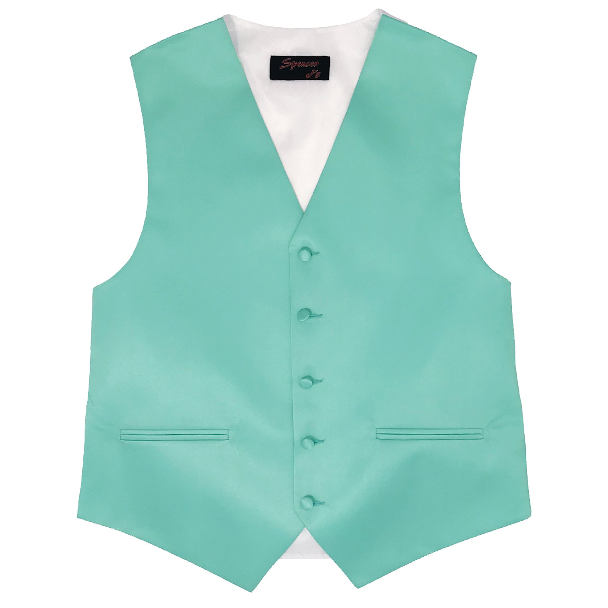 Men’s Aquamarine Satin Vest - Upscale Men's Fashion
