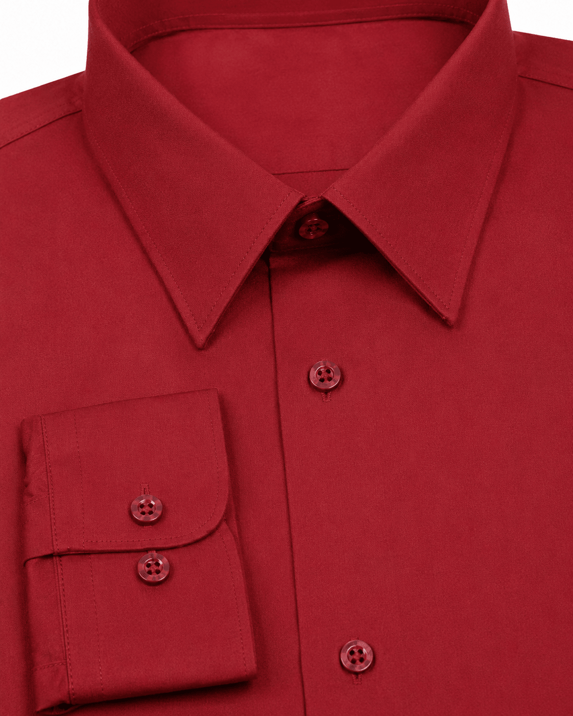Men's Slim Fit Dress Shirt Color Burgundy - Upscale Men's Fashion