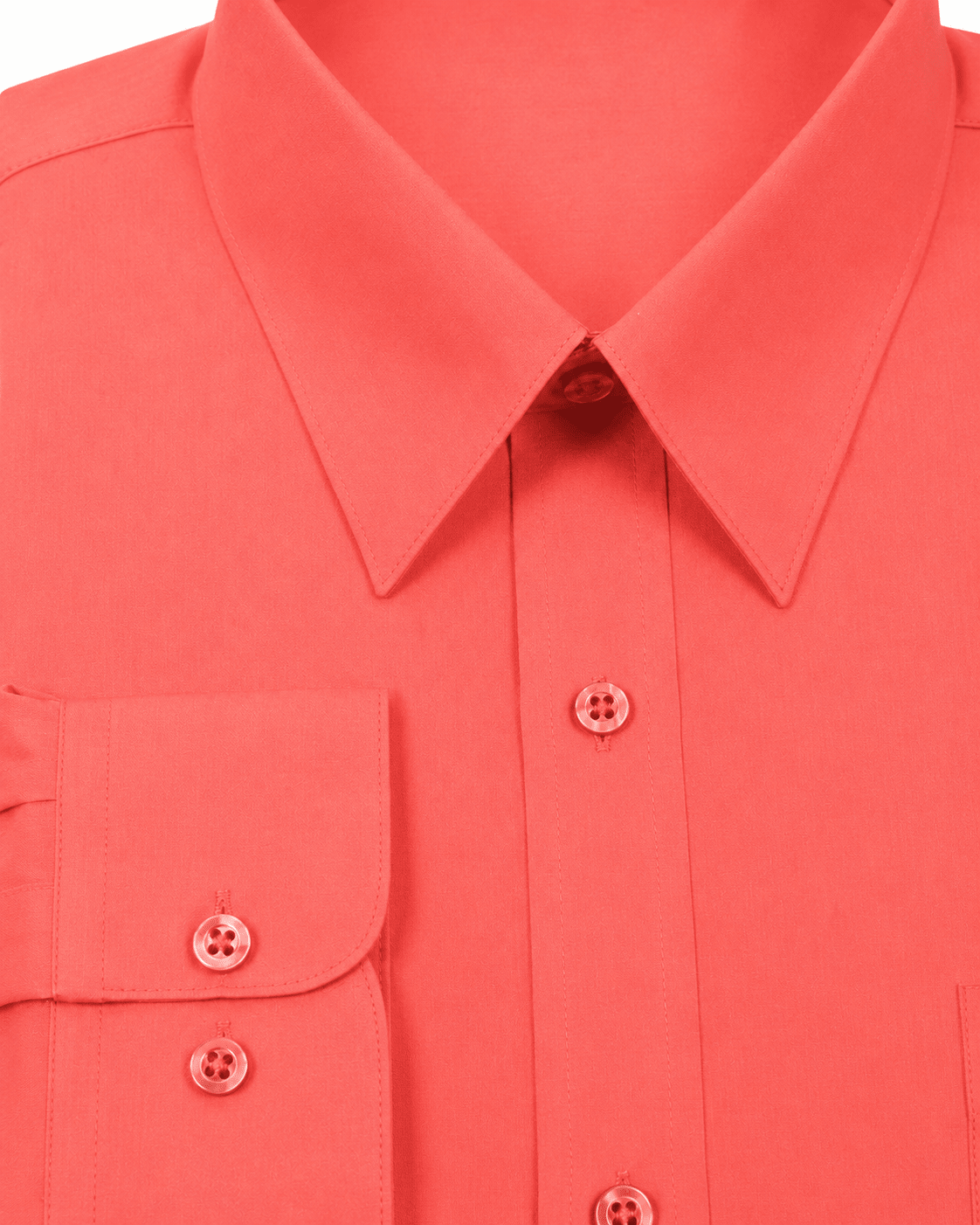 Men's Slim Fit Dress Shirt Color Coral - Upscale Men's Fashion