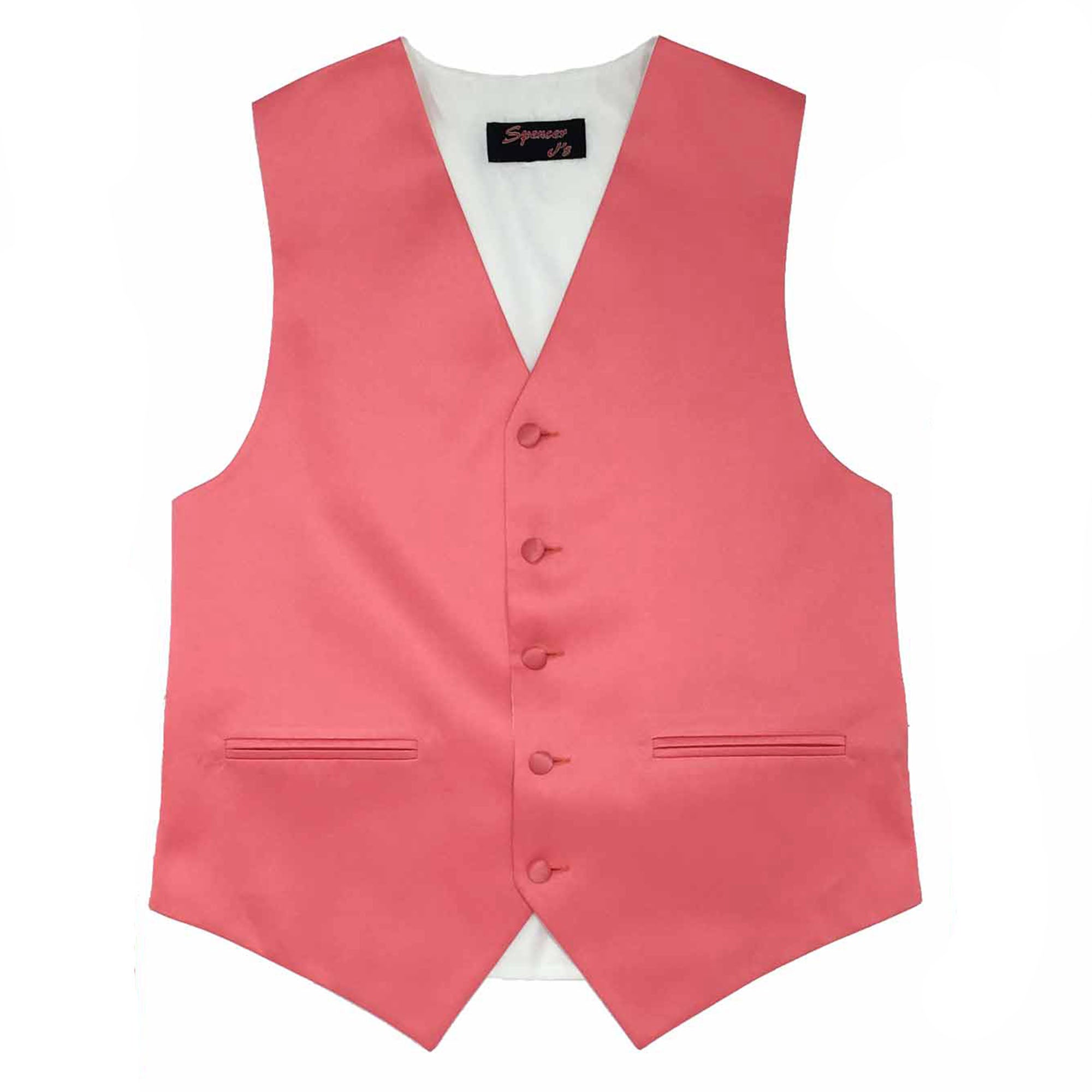 Men’s Coral Satin Vest - Upscale Men's Fashion