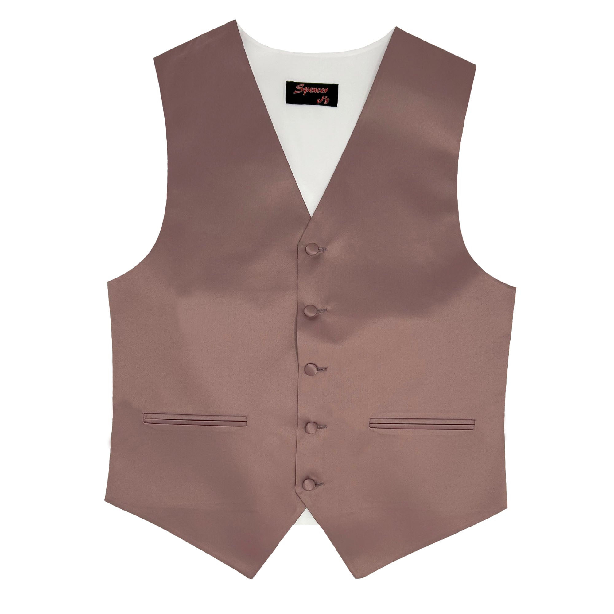Men’s Dark Mauve Satin Vest - Upscale Men's Fashion