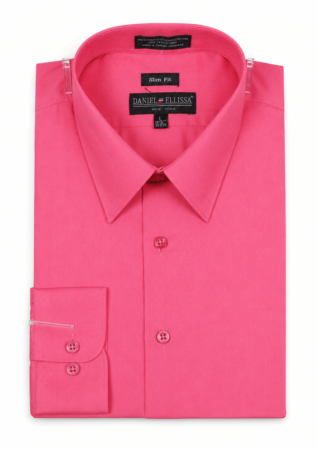 Men's Slim Fit Dress Shirt Color Fuchsia - Upscale Men's Fashion