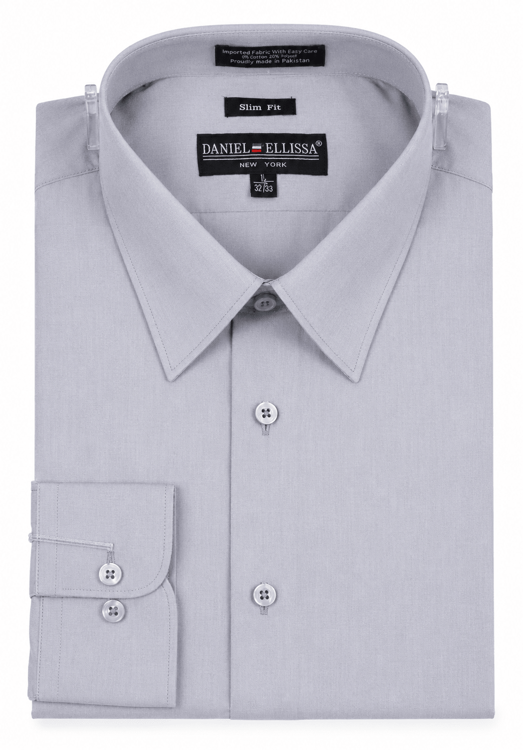 Men's Slim Fit Dress Shirt Color Gray - Upscale Men's Fashion
