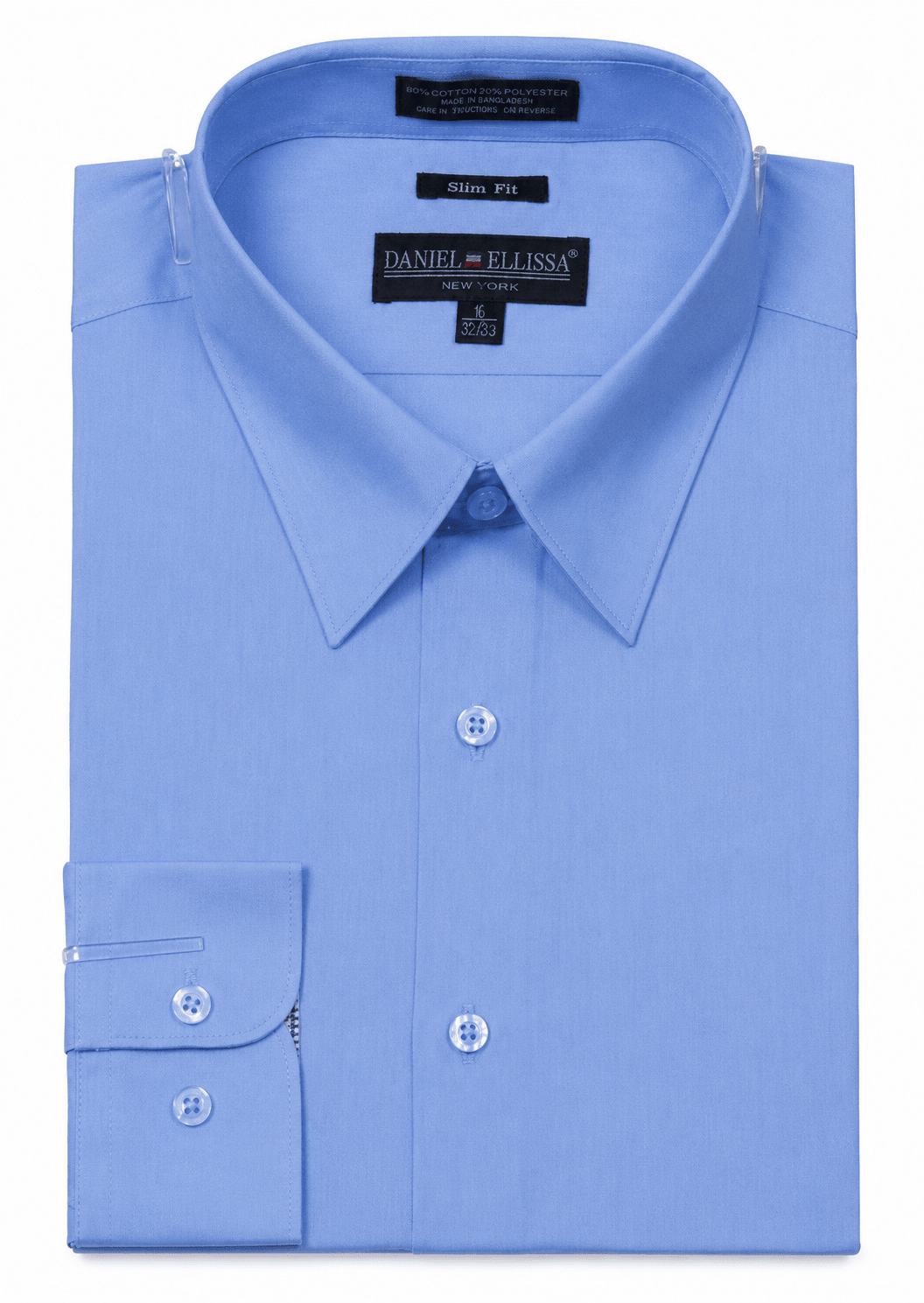 Slim Fit Dress Shirt, Light Blue - Upscale Men's Fashion