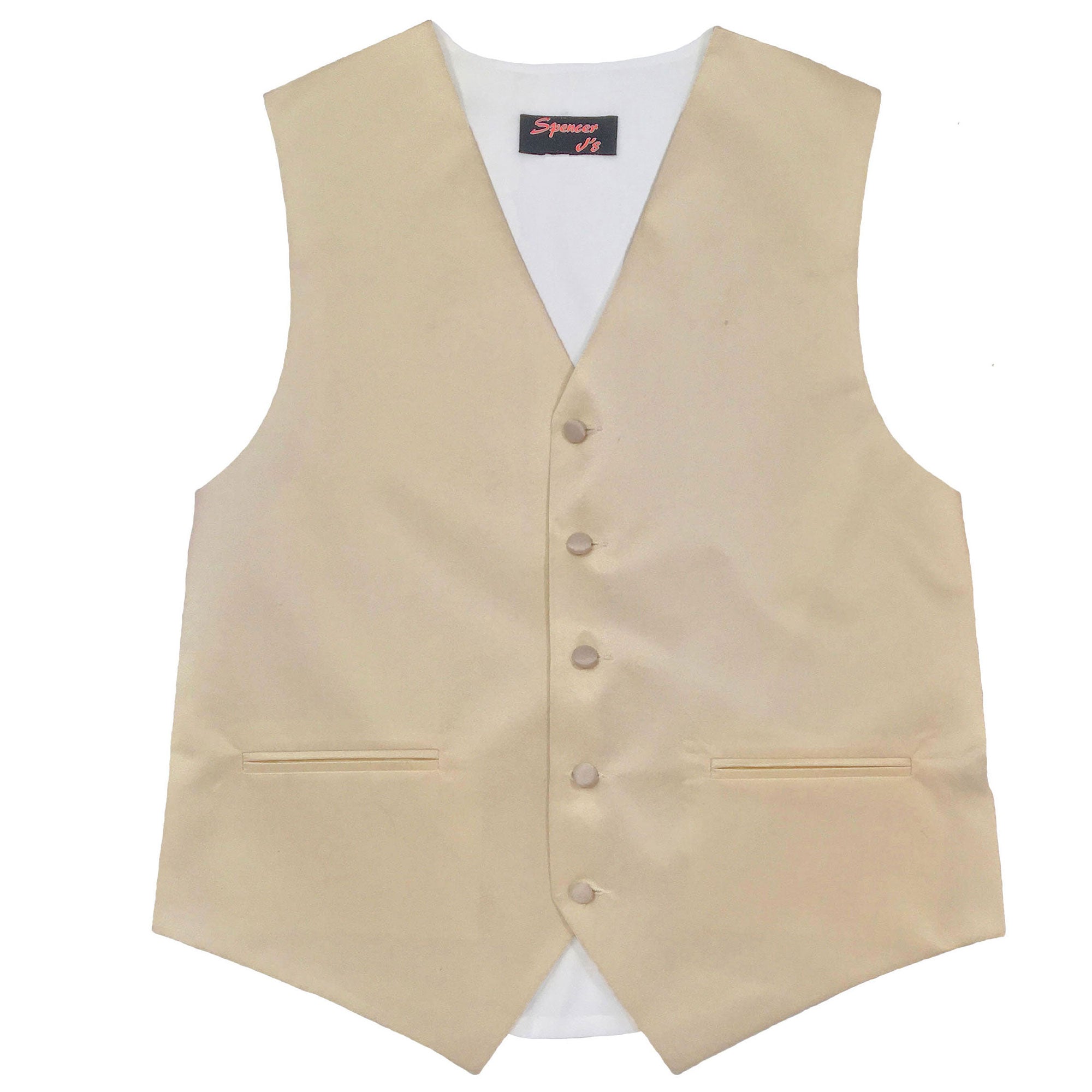 Men’s Light Champagne Satin Vest - Upscale Men's Fashion