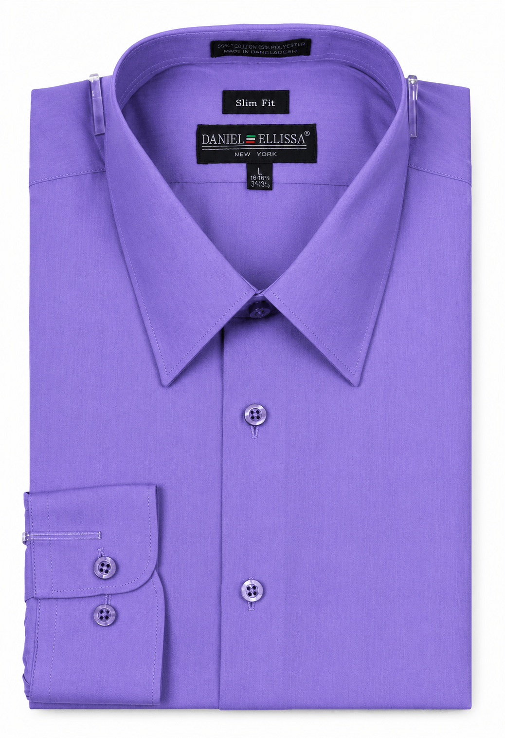 Slim Fit Dress Shirt, Lavender - Upscale Men's Fashion
