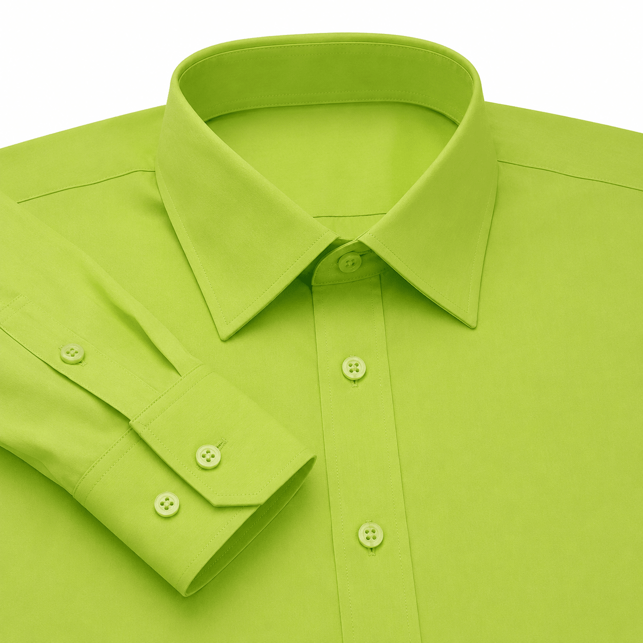 Men's Slim Fit Dress Shirt Color Lime - Upscale Men's Fashion