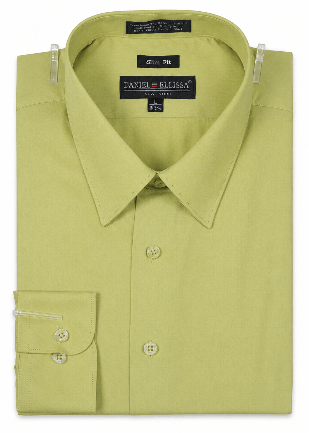 Men's Slim Fit Dress Shirt Color Lime - Upscale Men's Fashion