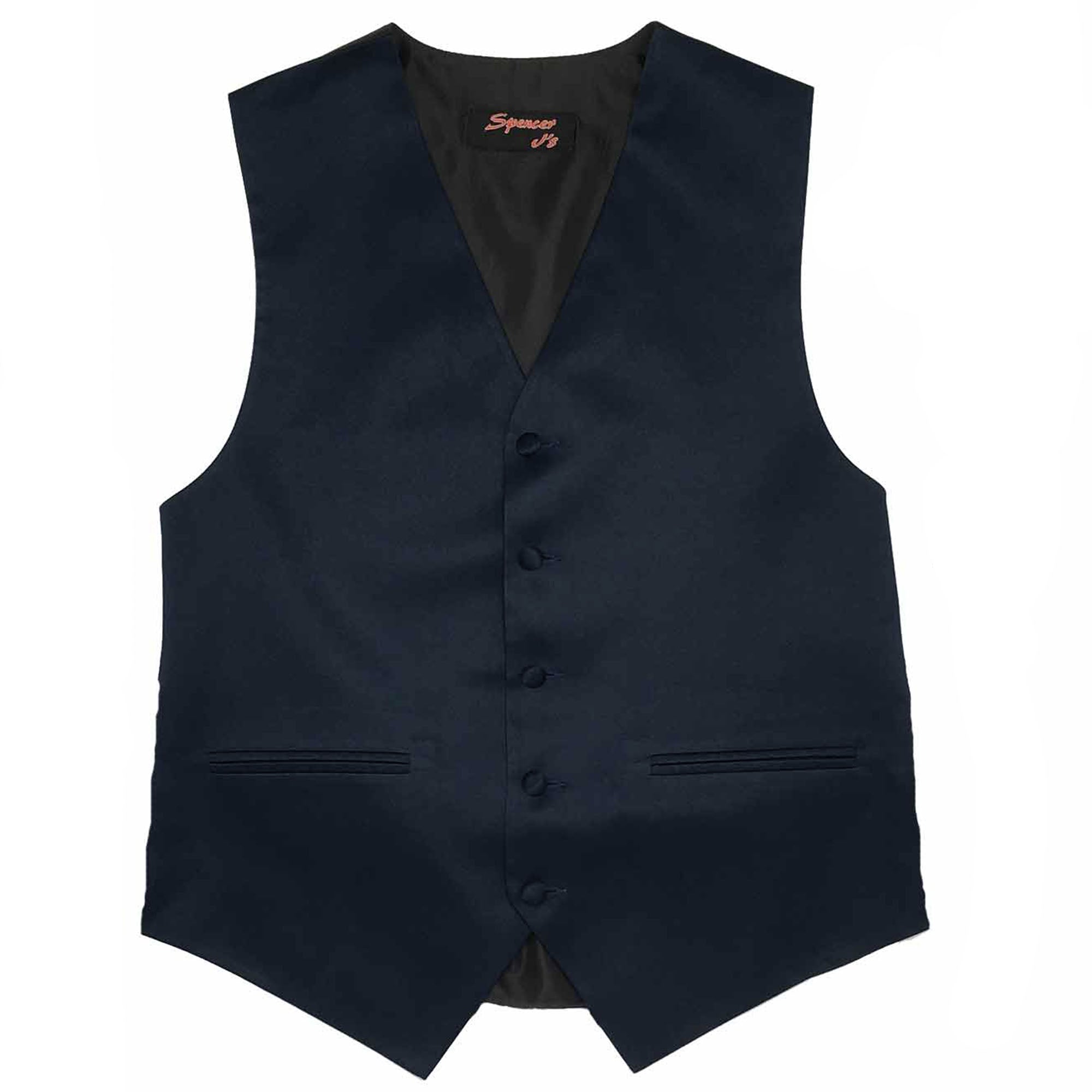 Men’s Midnight Blue Satin Vest - Upscale Men's Fashion