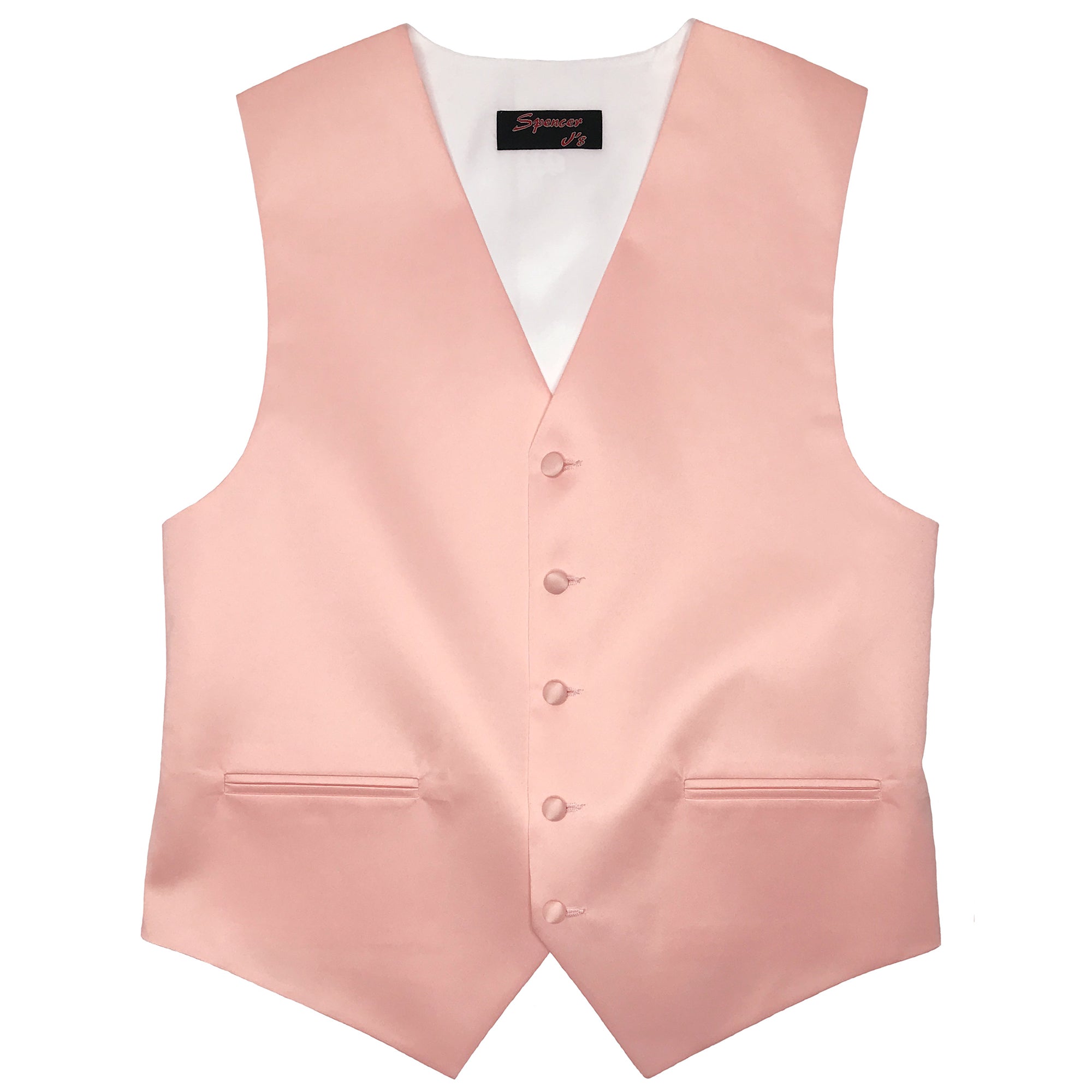 Men’s Petal Peach Satin Vest - Upscale Men's Fashion