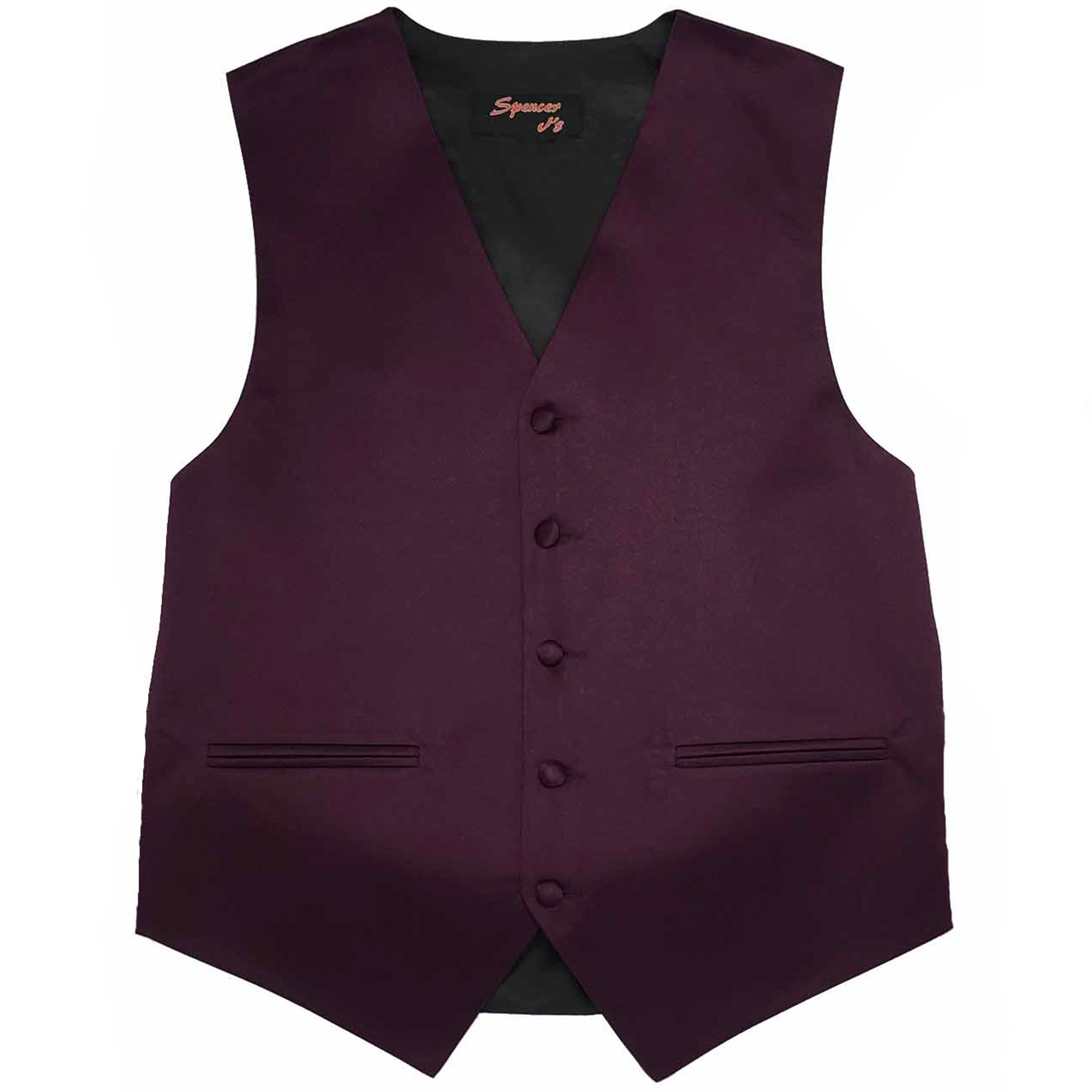 Men’s Plum Satin Vest - Upscale Men's Fashion
