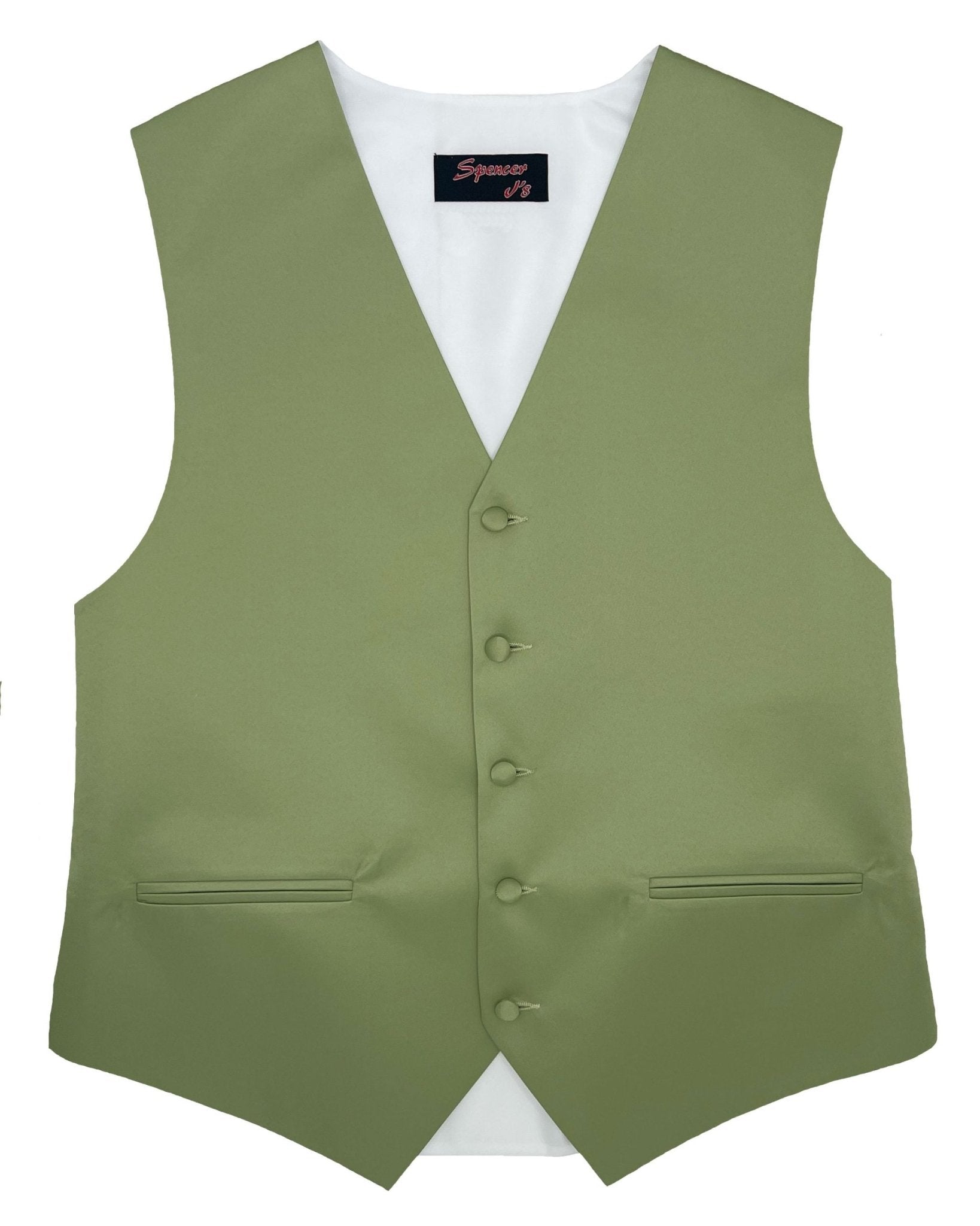 Men’s Sage Satin Vest - Upscale Men's Fashion