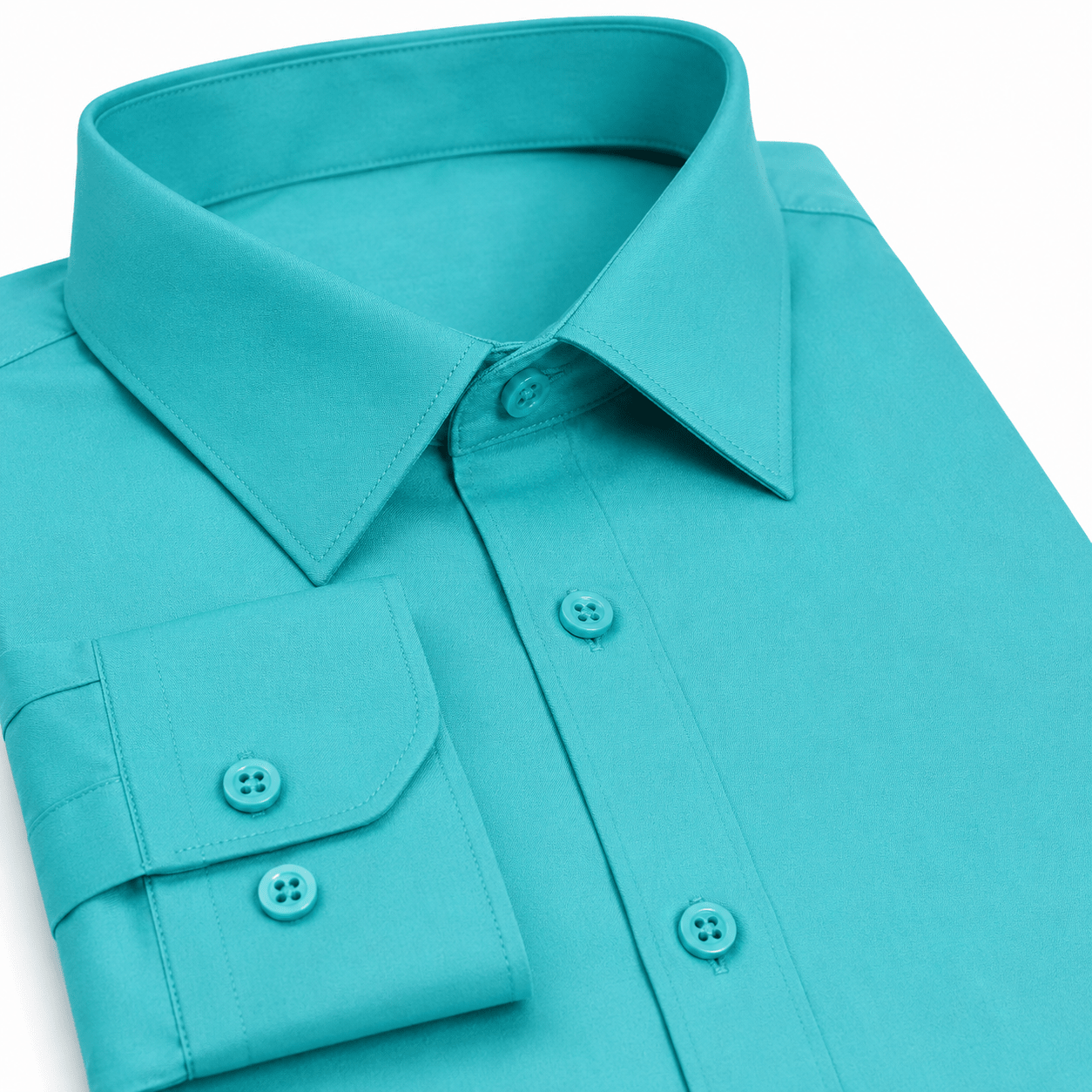Men's Slim Fit Dress Shirt Color Turquoise - Upscale Men's Fashion