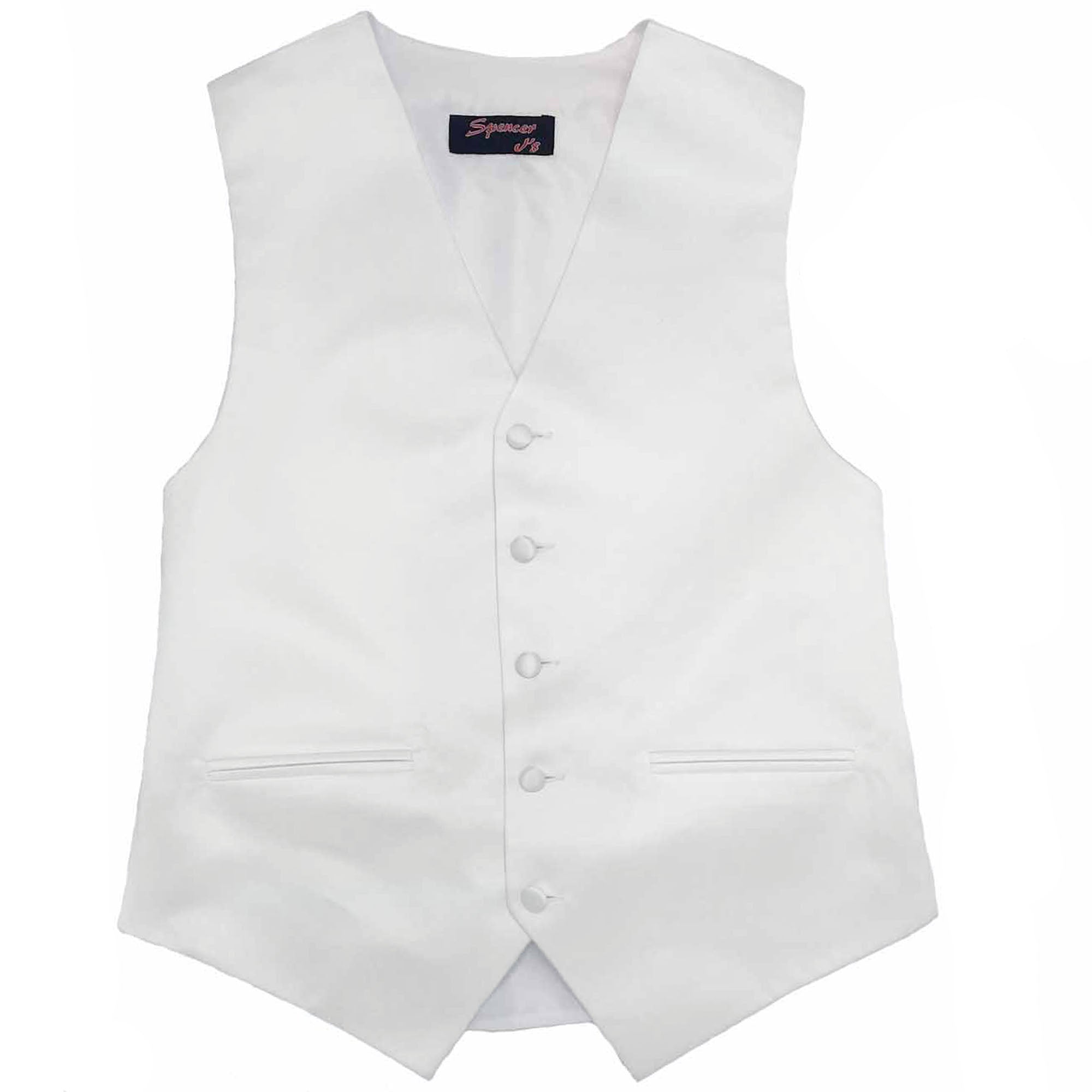 Men’s White Satin Vest - Upscale Men's Fashion