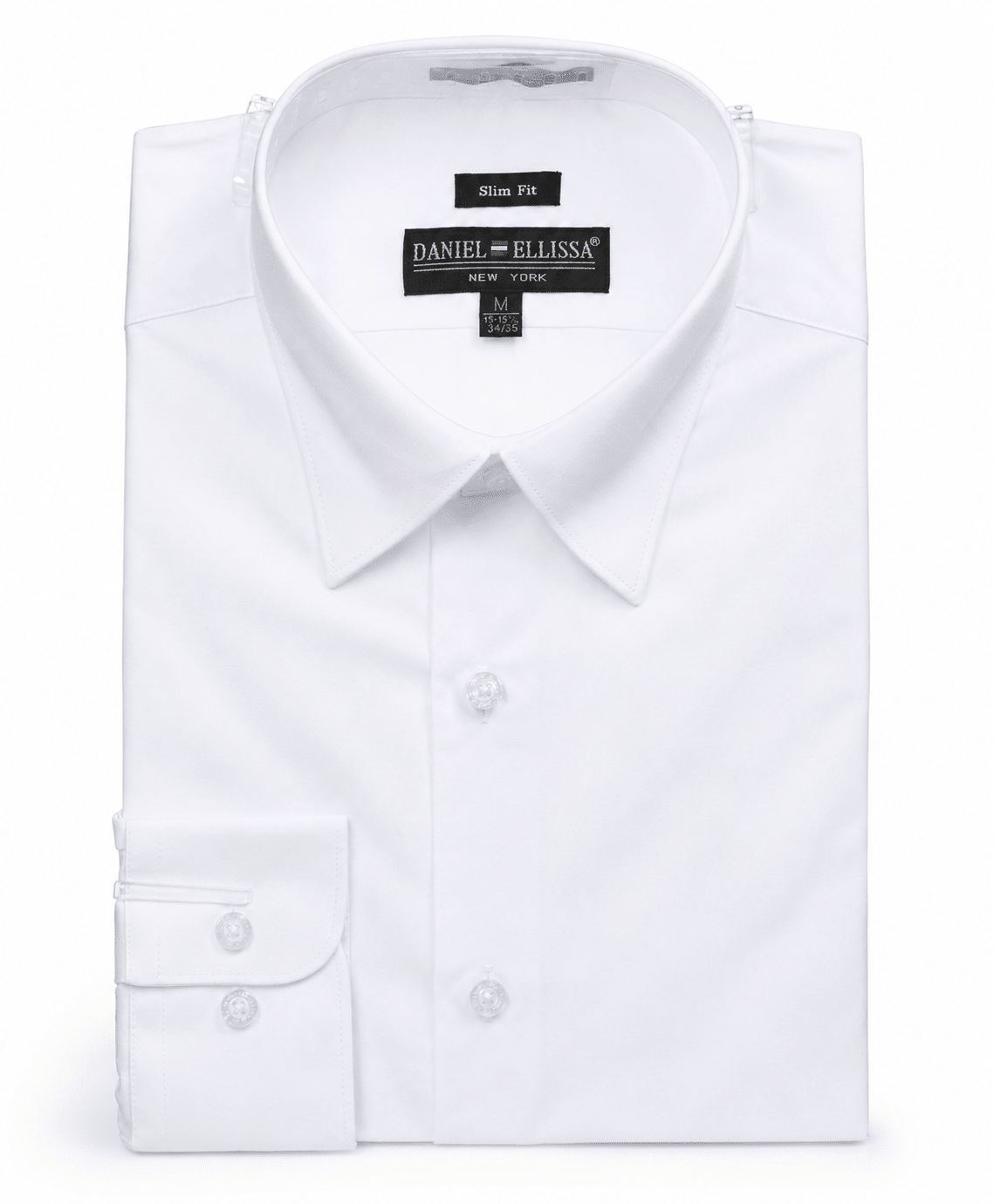 Slim Fit Dress Shirt, White - Upscale Men's Fashion