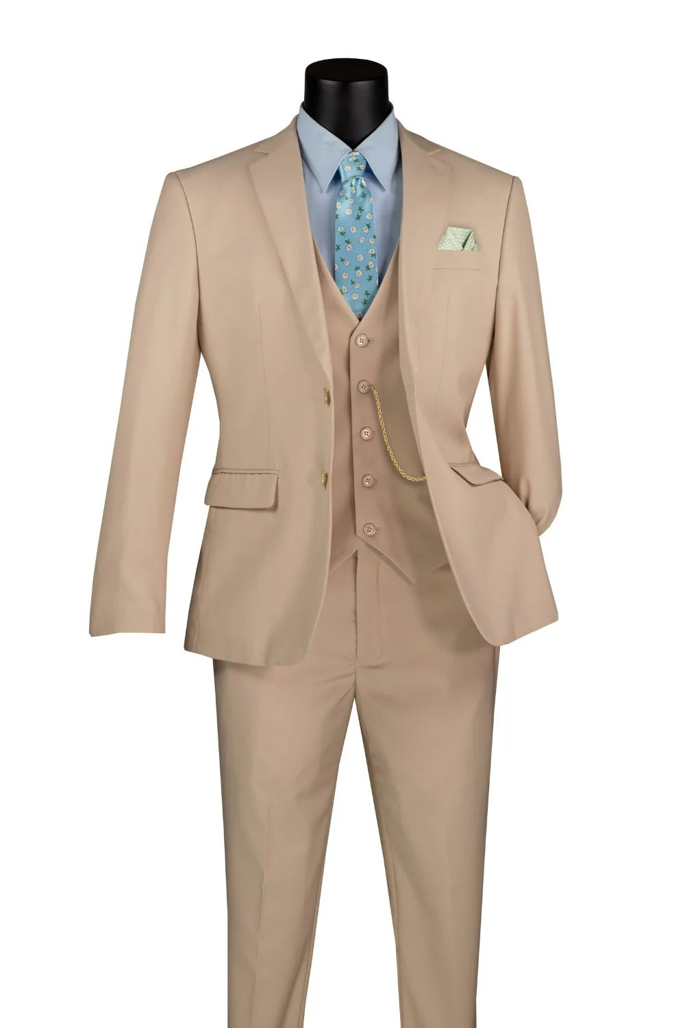 Metropolitan Collection – Stone Slim Fit 3-Piece Suit