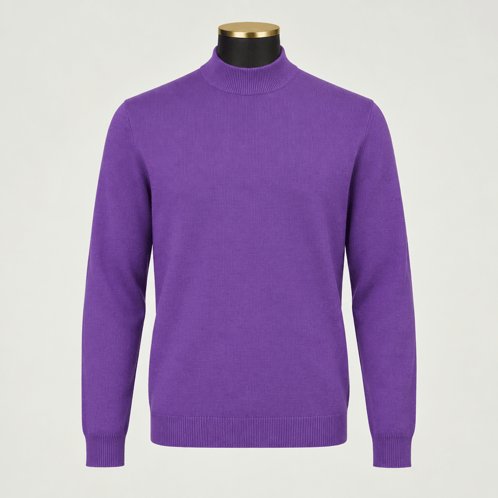 Mock Neck Sweater color Amethyst - Upscale Men's Fashion