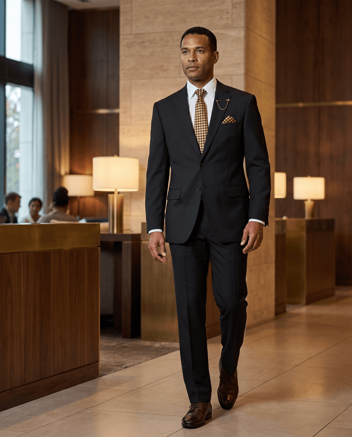 Men’s Black Regular Executive Fit 2-Piece Suit – Ravello Collection - Upscale Men's Fashion