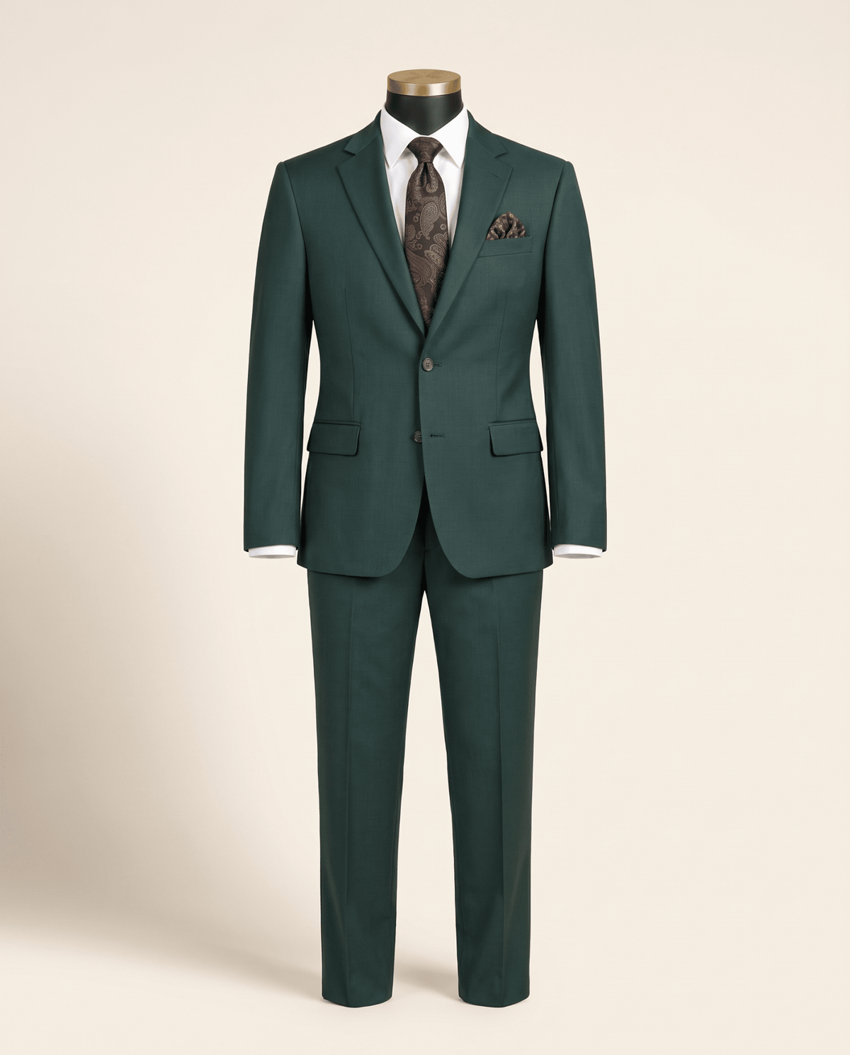 Men’s Hunter Green Regular Executive Fit 2-Piece Suit – Ravello Collection - Upscale Men's Fashion